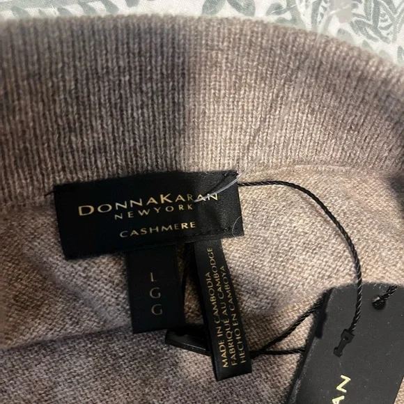 New Donna Karan Brown Pencil Skirt cashmere size L - Picture 6 of 15